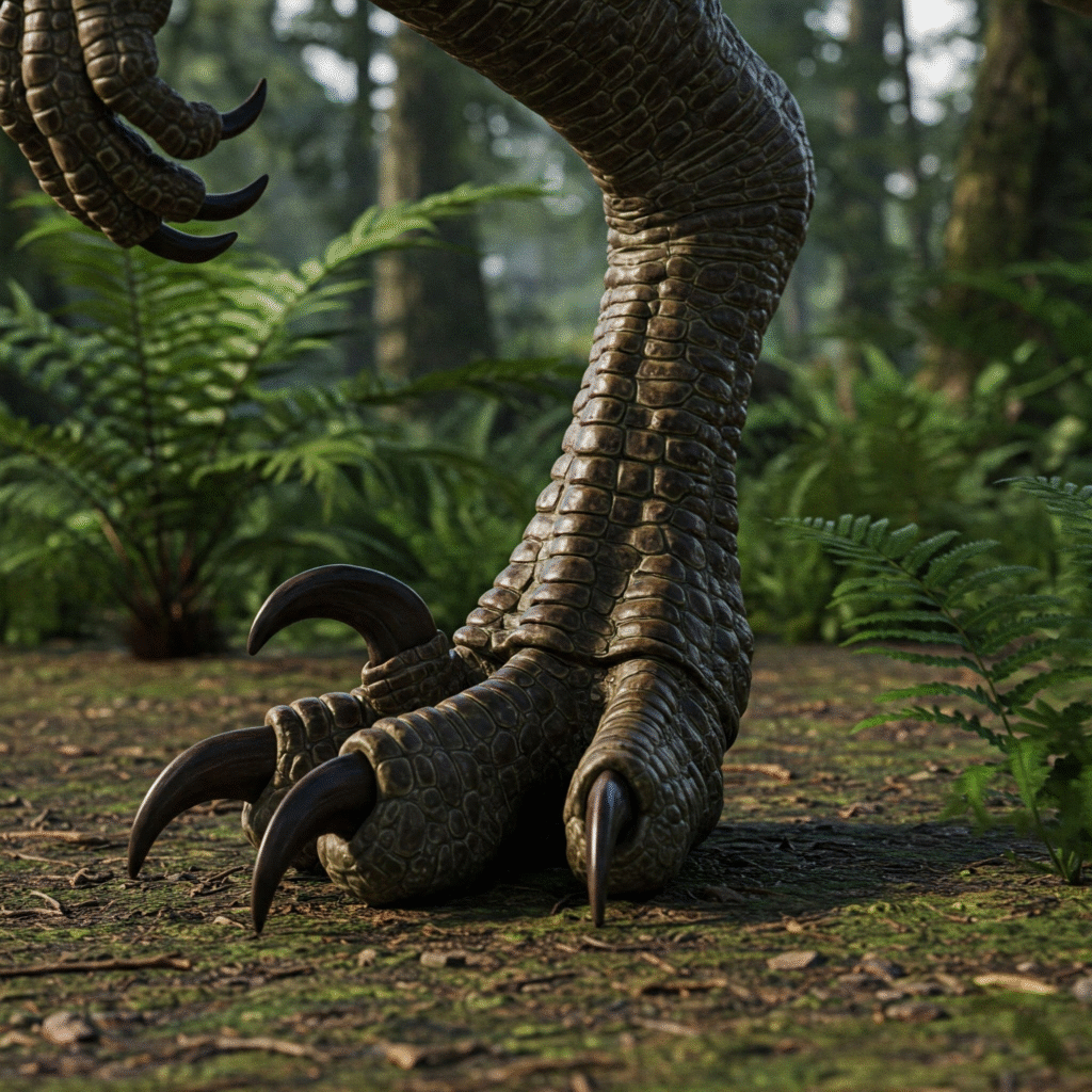 Garra retráctil de un Velociraptor